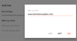 liên kết tên miền với blogspot