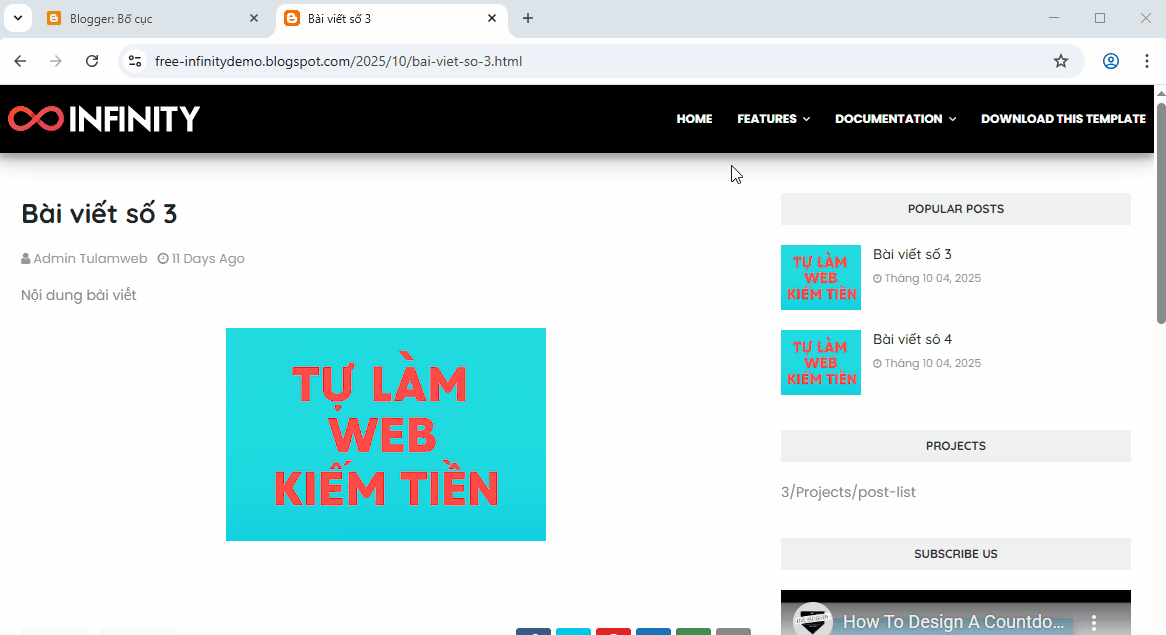 chỉnh main menu
